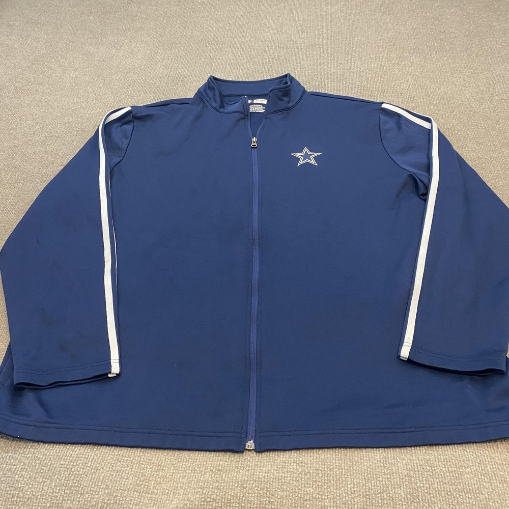 Dallas Cowboys Jacket Mens 3XL Blue NFL Football NFL Team Apparel Full Zip Track
